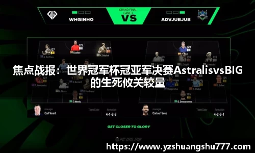 焦点战报：世界冠军杯冠亚军决赛AstralisvsBIG的生死攸关较量